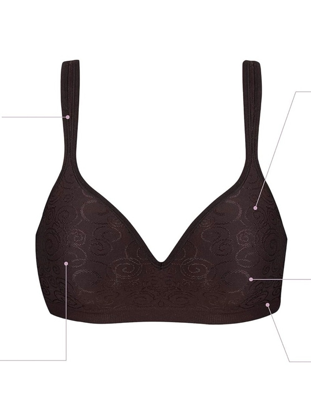 NWT Bali White Wireless Seamless Cool Comfort Bra Size L - Picture 10 of 10